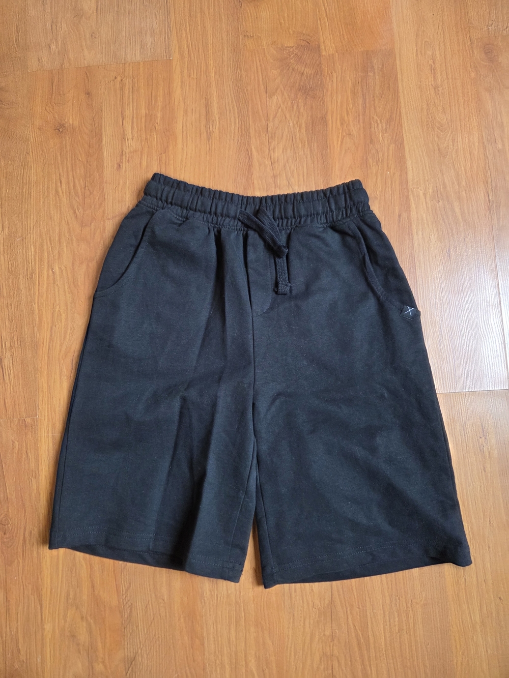 Boy's Black Casual Drawstring Shorts